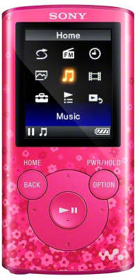 Цифровой аудиоплеер Sony NWZ-E383 4 Гб, розовый
