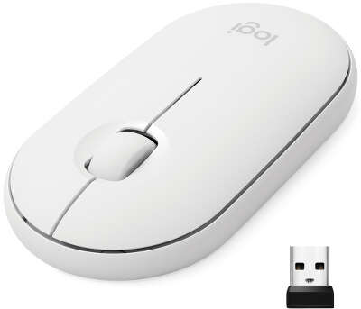 Мышь беспроводная Logitech Pebble Wireless Mouse M350 Off-White 2.4GHZ/BT (910-005541)