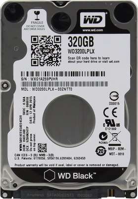 Жесткий диск WD SATA-III 320Gb WD3200LPLX Black (7200rpm) 32Mb 2.5"
