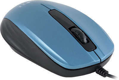 Мышь USB Oklick 195M 800 dpi, чёрная/синяя