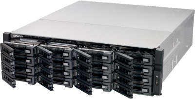 Сетевое хранилище QNAP TVS-EC1680U-SAS-RP-16G Сетевой RAID-накопитель, 16 отсека для HDD, стоечное исполнение,