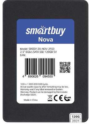 Твердотельный накопитель SATA3 120Gb [SBSSD120-NOV-25S3] (SSD) SmartBuy Nova