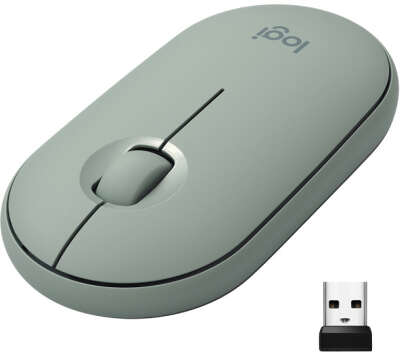 Мышь беспроводная Logitech Pebble Wireless Mouse M350 Green 2.4GHZ/BT (910-005599)