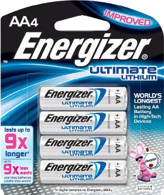 Комплект элементов питания AA Energizer Ultimate Lithium (4 шт в блистере)