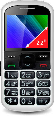 Мобильный телефон Ginzzu R12D, белый
