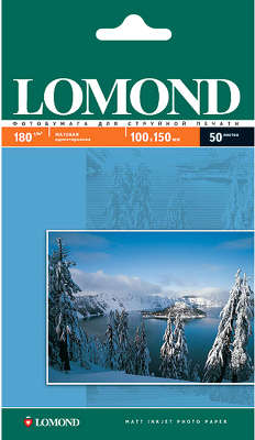 Фотобумага Lomond, 10x15, 180 г/м2, матовая одностороняя, 50л (0102063,102088)