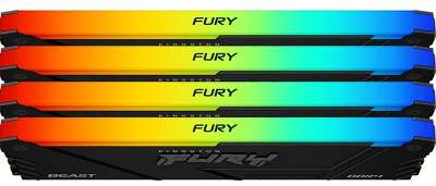 Набор памяти DDR4 DIMM 4x16Gb DDR3200 Kingston Fury Beast Black RGB (KF432C16BB12AK4/64)
