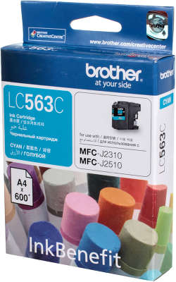 Картридж Brother LC563C голубой (600 стр.)