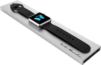 Подставка со встроенным аккумулятором Boostcase для Apple Watch, серебристая [BLOC2000AW-SAL]