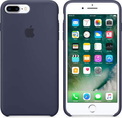 Силиконовый чехол для iPhone 7 Plus Apple Silicone Case, Midnight Blue [MMQU2ZM/A]