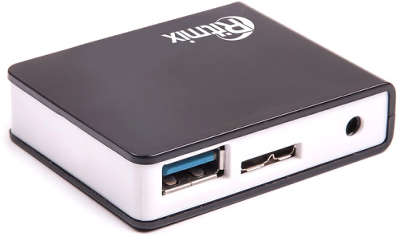 Концентратор USB 3.0 Ritmix CR-3400 Black