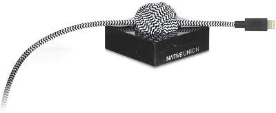 Кабель Native Union Lightning Night Cable Marble Edition, 3.0 м [NC-L-LUX.T-BLK]
