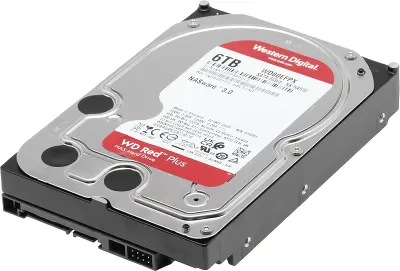 Жесткий диск SATA3 6Tb [WD60EFPX] (HDD) Western Digital Red Plus, 5400rpm