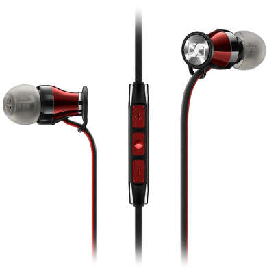 Наушники с ПДУ и микрофоном Sennheiser Momentum 2.0 In-Ear M2 IEi, чёрно-красные