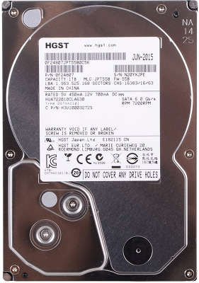 Жесткий диск SATA-3 1TB [HUA722010CLA630] Hitachi Ultrastar A7K2000, 7200rpm, 32MB