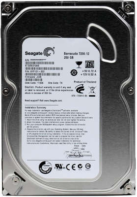 Жесткий диск SATA-3 250GB [ST3250312AS] Seagate Barracuda 7200.12, 7200rpm, 8MB Cache