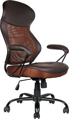 Кресло руководителя COLLEGE HLC-0370 шоколад, эко кожа/сетка
