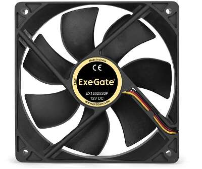 Вентилятор ExeGate EX12025S3P, 120 мм, 1200rpm, 26 дБ, 3-pin
