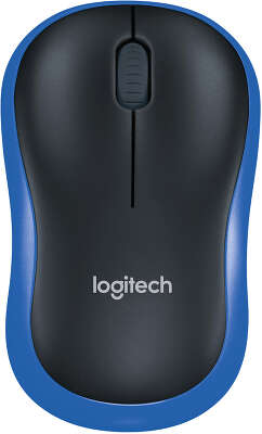Мышь беспроводная Logitech Wireless Mouse M185 Black/Blue USB (910-002239)