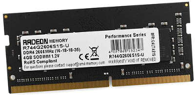 Модуль памяти DDR4 SODIMM 4Gb DDR2666 AMD Radeon R7 (R744G2606S1S-U)