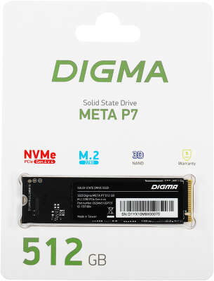 Твердотельный накопитель NVMe 512Gb [DGSM4512GP73T] (SSD) Digma Meta P7
