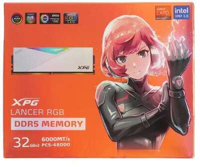 Набор памяти DDR5 DIMM 2x32Gb DDR6000 ADATA XPG Lancer RGB (AX5U6000C3032G-DCLARWH)