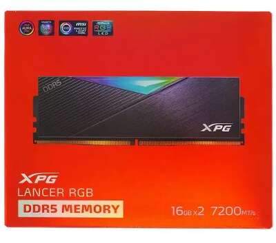 Набор памяти DDR5 DIMM 2x16Gb DDR6000 ADATA XPG Lancer RGB (AX5U6000C3016G-DCLABK)