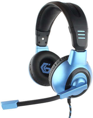 Гарнитура игровая Gembird MHS-G55, черный/синий, регулировка громкости, отключение микрофона, кабель 2.5м