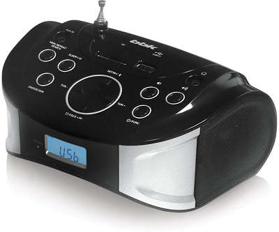 Аудиомагнитола BBK BS01 черный/белый/MP3/FM(dig)/USB/BT/SD