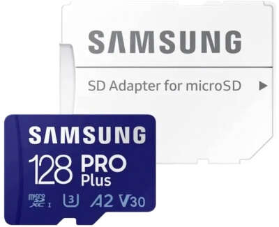 Карта памяти 128 Гб Micro SDXC Samsung PRO Plus Class 10 UHS-I с адаптером [MB-MD128KA/KR]
