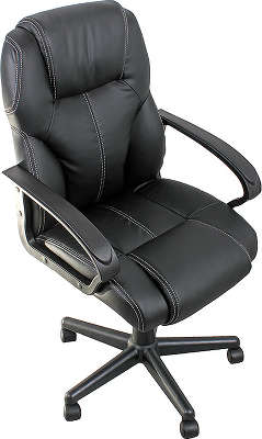 Кресло офисное COLLEGE HLC-0601, черный, экокожа