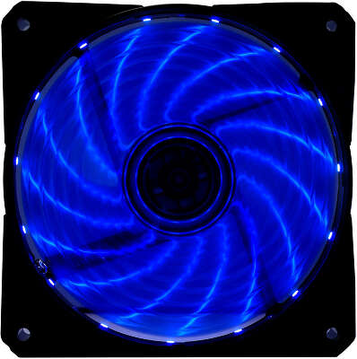 Вентилятор DIGMA DFAN-LED-BLUE, 120 мм, 1200rpm, 23 дБ, 3-pin+4-pin Molex, 1шт, синий
