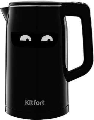 Чайник Kitfort КТ-6154 1.7л. 2200Вт черный (корпус: нержавеющая сталь/пластик)