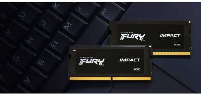 Модуль памяти DDR5 SODIMM 16Gb DDR4800 Kingston FURY Impact Black (KF548S38IB-16)