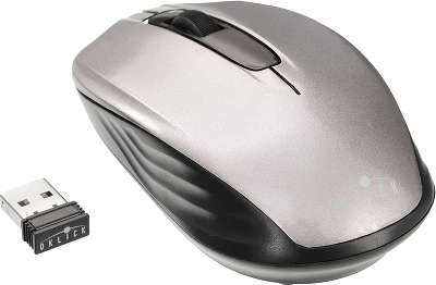 Мышь беспроводная USB Oklick 475MW 1200 dpi, чёрная/серая