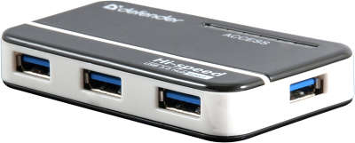 Концентратор USB3.0 Defender QUADRO QUICK, 4 порта, блок питания [83510]