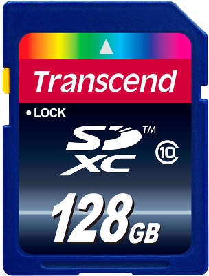 Карта памяти 128 Гб SDXC Transcend 200x Class 10 [TS128GSDXC10]