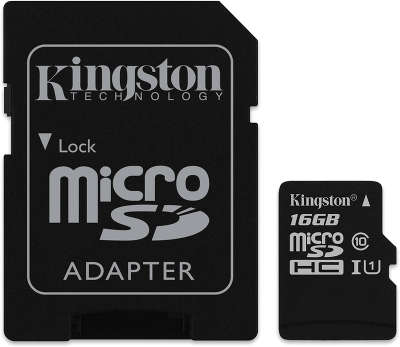 Карта памяти 16 Гб Micro SDHC Kingston Class 10 UHS-I [SDC10G2/16GB]