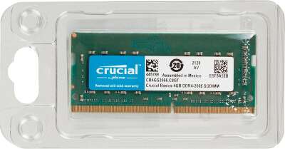 Модуль памяти DDR4 SODIMM 4Gb DDR2666 Crucial (CB4GS2666)