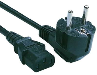 Шнур сетевой Cablexpert PC-186-1-1.8M, 1.8м, Schuko- C13, 3x1кв.мм, черный, с заземлением, пакет