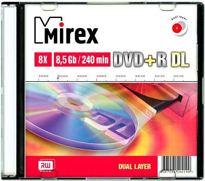 DVD+RW диск Mirex 4x 4.7 ГБ Slim Box (1 шт.)