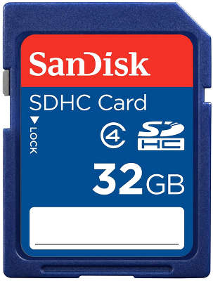 Карта памяти 32 Гб SDHC SanDisk Class 4 [SDSDB-032G-B35]