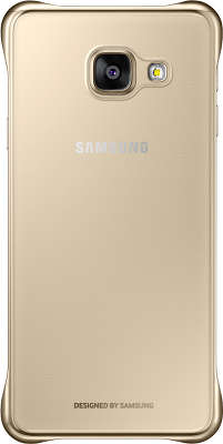 Чехол-накладка Samsung для Samsung Galaxy A3 Clear Cover A310, золотистый/прозрачный (EF-QA310CFEGRU)