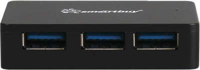 Концентратор USB3.0 Smartbuy, 4 порта, черный [SBHA-6000-K]