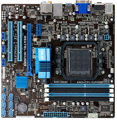 Мат. плата AMD 64 ASUS M5A78L-M/USB3
