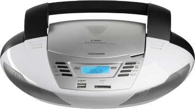 Аудиомагнитола Telefunken TF-CSRP3480 белый 6Вт/CD/MP3/FM(dig)/USB/BT