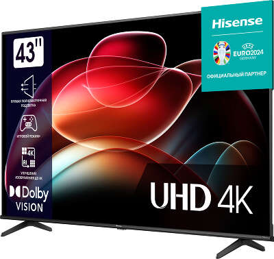 Телевизор 43" Hisense 43A6K UHD HDMIx3, USBx2