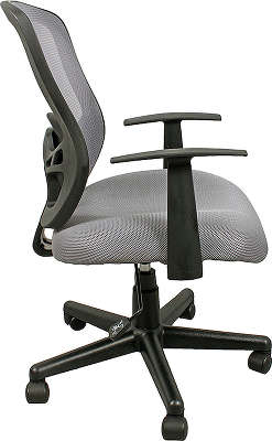 Кресло офисное COLLEGE HLC-0420F-1C-1 серый ткань, сетчатый акрил