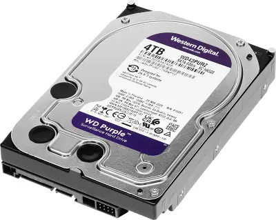 Жесткий диск SATA3 4Tb [WD43PURZ] (HDD) Western Digital Purple, 5400rpm, 256Mb