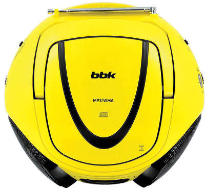 Аудиомагнитола BBK BX107U желтый/черный 4Вт/CD/MP3/FM(an)/USB